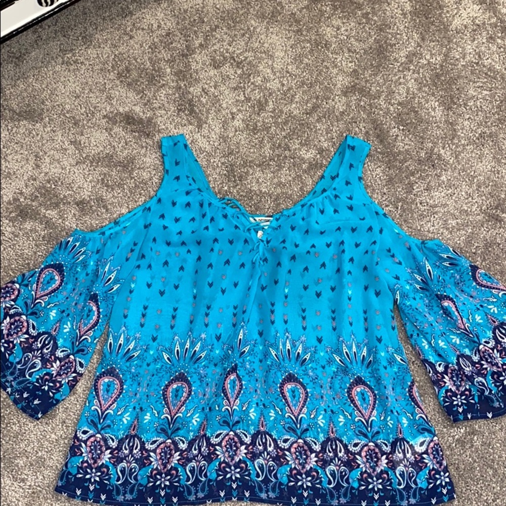 Turquoise shear shirt